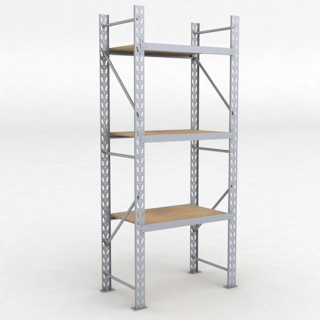 Lagerregal 1 Feld mit 3 Böden