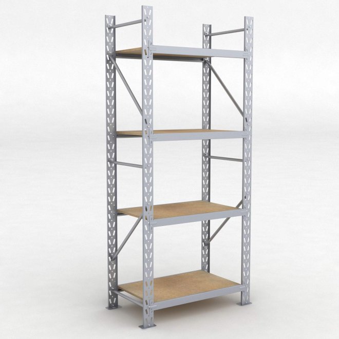 Lagerregal 1 Feld mit 4 Böden