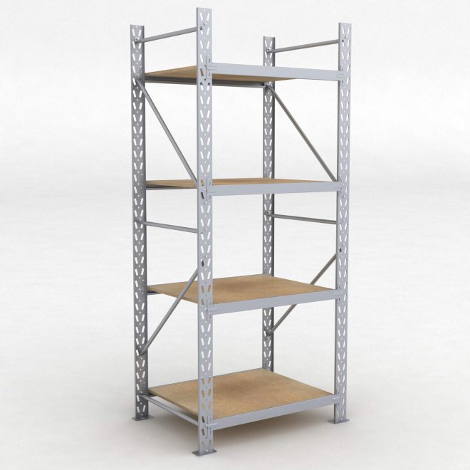 Lagerregal 1 Feld mit 4 Bden