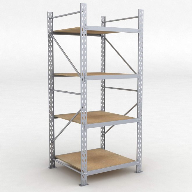 Lagerregal 1 Feld mit 4 Bden