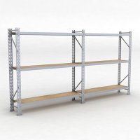 Lagerregal 2 Felder mit 3 Böden