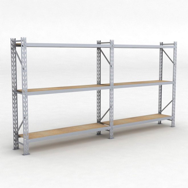 Lagerregal 2 Felder mit 3 Böden