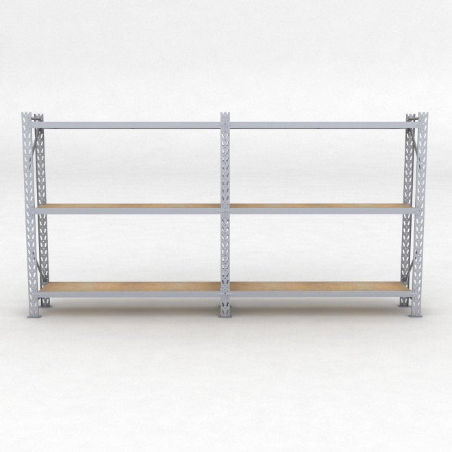 Lagerregal 2 Felder mit 3 Böden