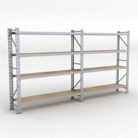 Lagerregal 2 Felder mit 4 Böden