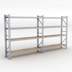 Lagerregal 2 Felder mit 4 Böden
