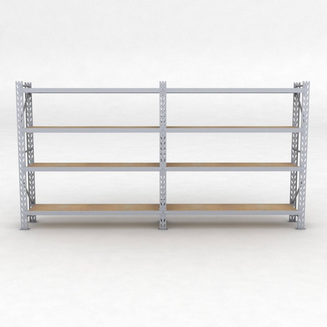 Lagerregal 2 Felder mit 4 Böden