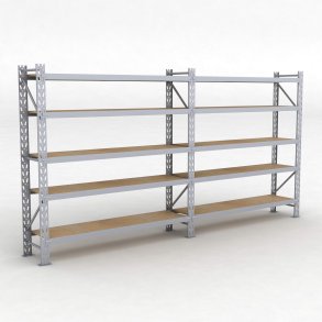 Lagerregal 2 Felder mit 5 Böden
