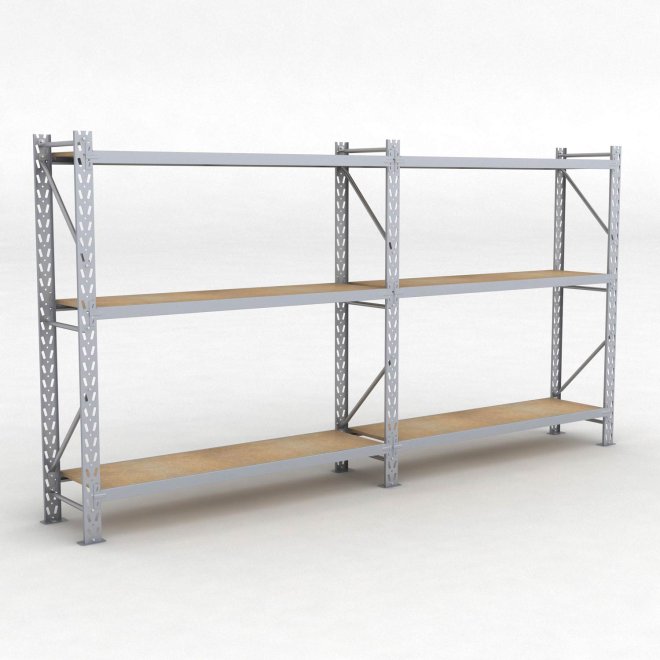 Lagerregal 2 Felder mit 3 Böden