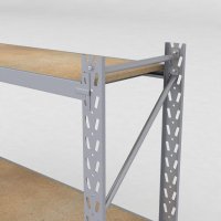 Lagerregal 2 Felder mit 3 Böden