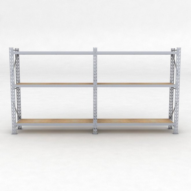 Lagerregal 2 Felder mit 3 Böden