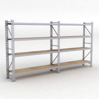 Lagerregal 2 Felder mit 4 Böden