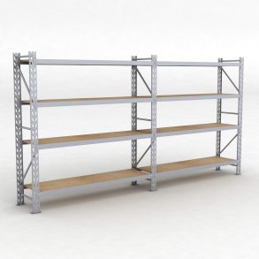 Lagerregal 2 Felder mit 4 Böden
