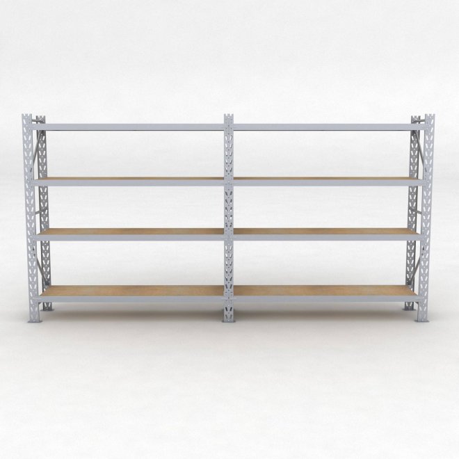 Lagerregal 2 Felder mit 4 Böden