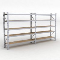 Lagerregal 2 Felder mit 5 Böden