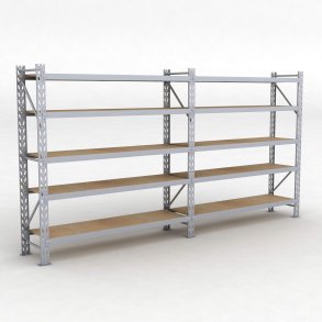 Lagerregal 2 Felder mit 5 Böden