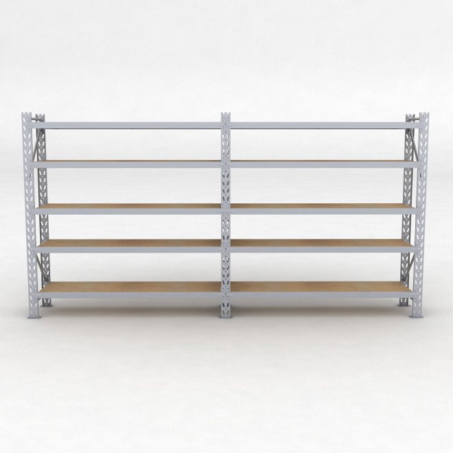 Lagerregal 2 Felder mit 5 Böden