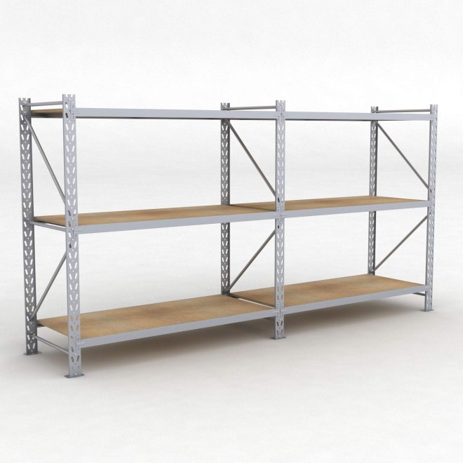 Lagerregal 2 Felder mit 3 Böden