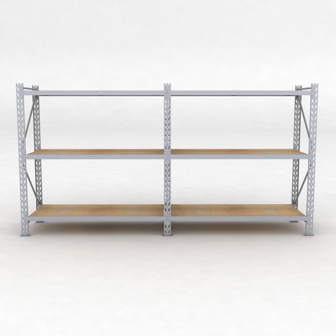 Lagerregal 2 Felder mit 3 Böden