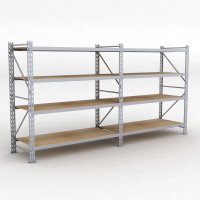 Lagerregal 2 Felder mit 4 Böden