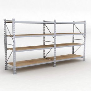 Lagerregal 2 Felder mit 4 Böden