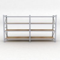 Lagerregal 2 Felder mit 4 Böden