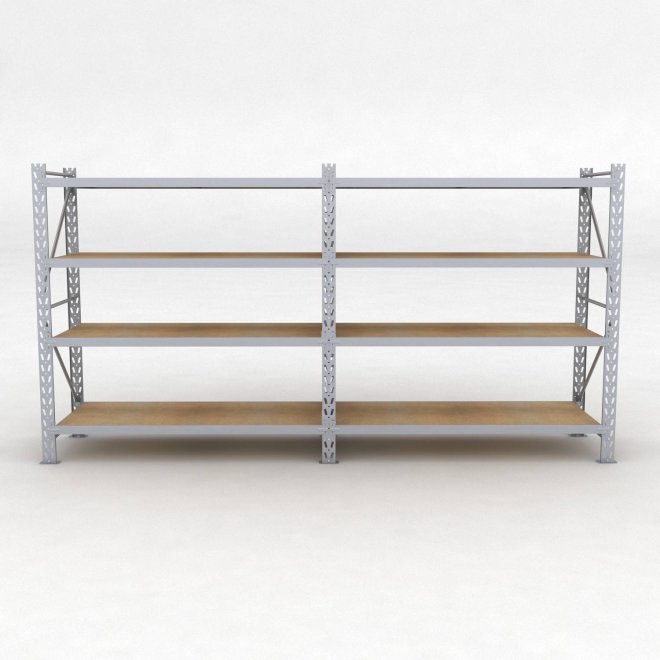 Lagerregal 2 Felder mit 4 Böden