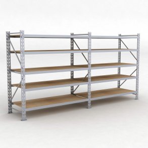 Lagerregal 2 Felder mit 5 Böden