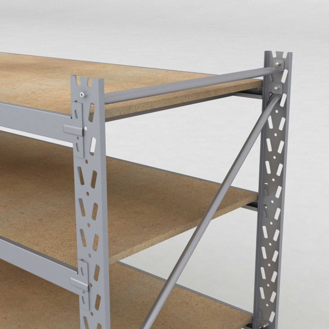 Lagerregal 2 Felder mit 5 Böden