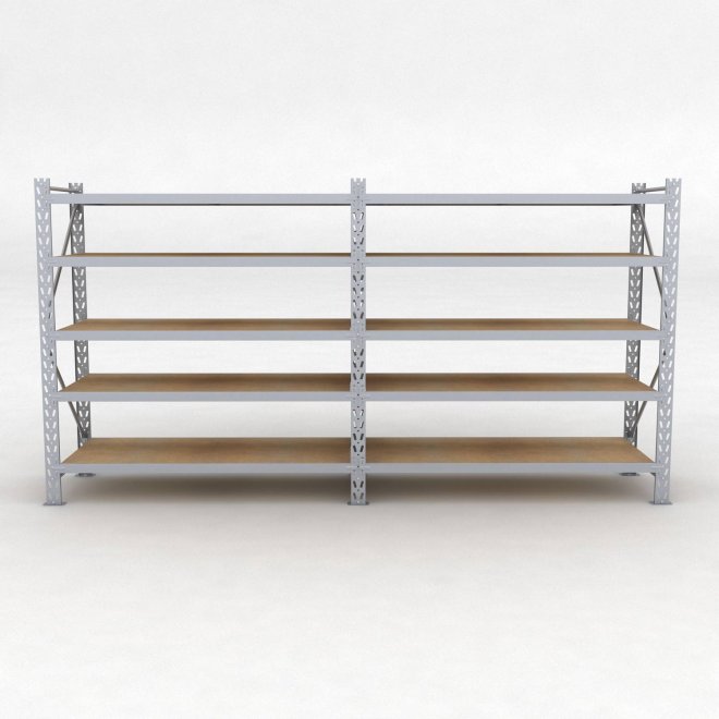 Lagerregal 2 Felder mit 5 Böden