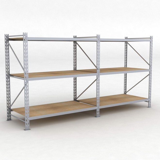 Lagerregal 2 Felder mit 3 Böden