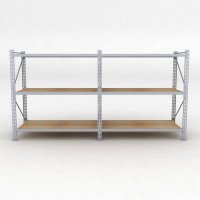 Lagerregal 2 Felder mit 3 Böden