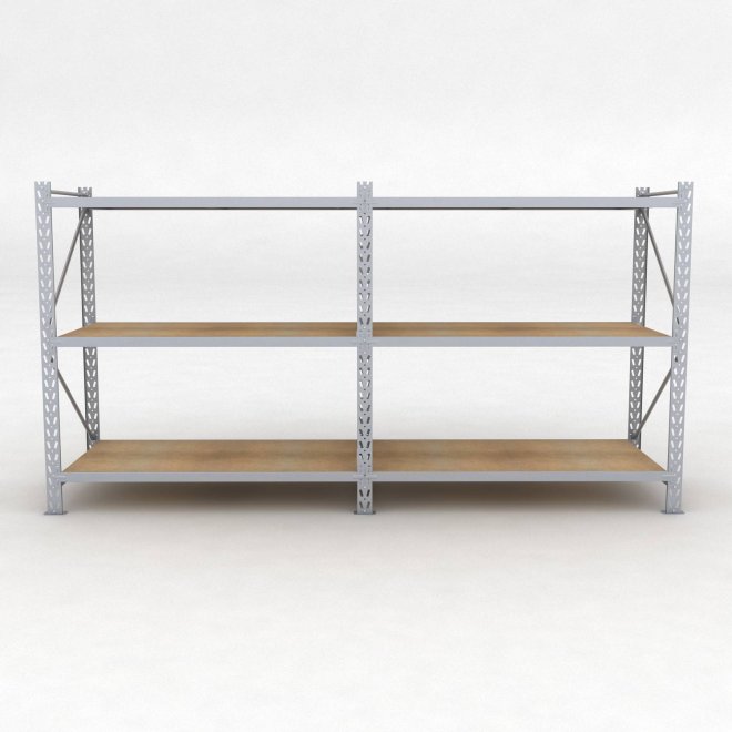 Lagerregal 2 Felder mit 3 Böden