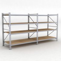 Lagerregal 2 Felder mit 4 Böden