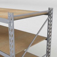Lagerregal 2 Felder mit 4 Böden