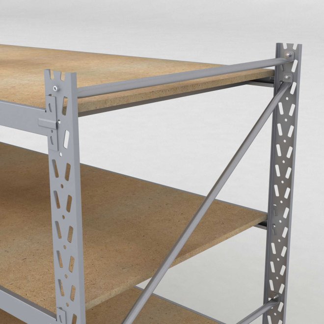 Lagerregal 2 Felder mit 4 Böden