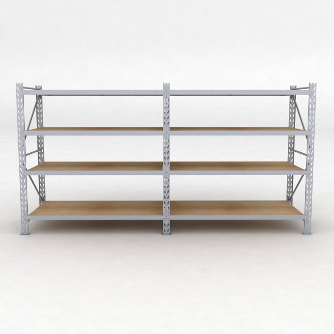 Lagerregal 2 Felder mit 4 Böden