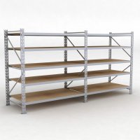 Lagerregal 2 Felder mit 5 Böden