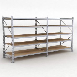 Lagerregal 2 Felder mit 5 Böden