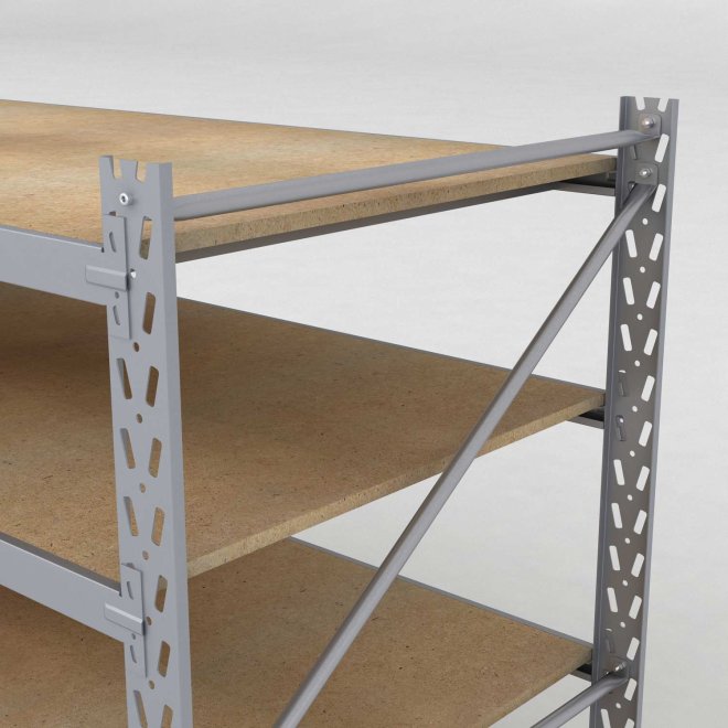 Lagerregal 2 Felder mit 5 Böden