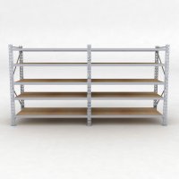 Lagerregal 2 Felder mit 5 Böden