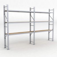 Lagerregal 2 Felder mit 3 Böden