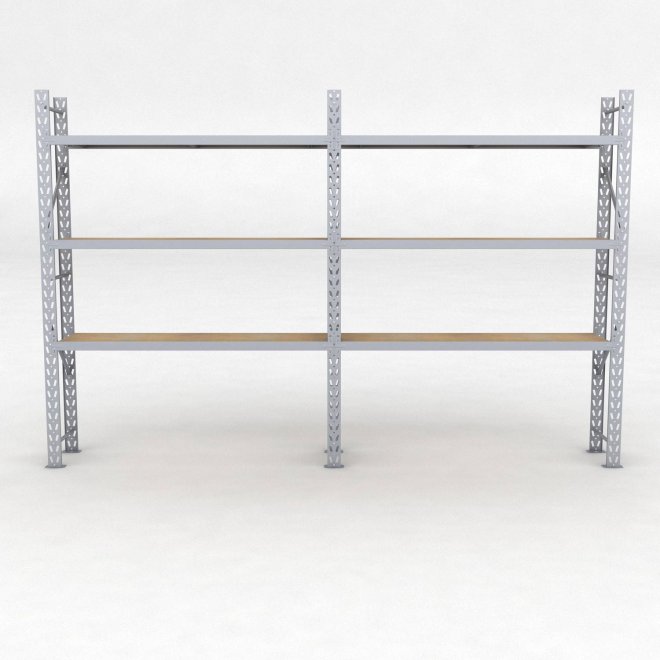 Lagerregal 2 Felder mit 3 Böden