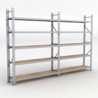 Lagerregal 2 Felder mit 5 Böden