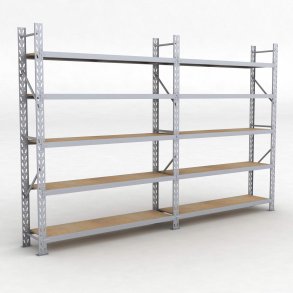 Lagerregal 2 Felder mit 5 Böden