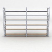 Lagerregal 2 Felder mit 6 Böden