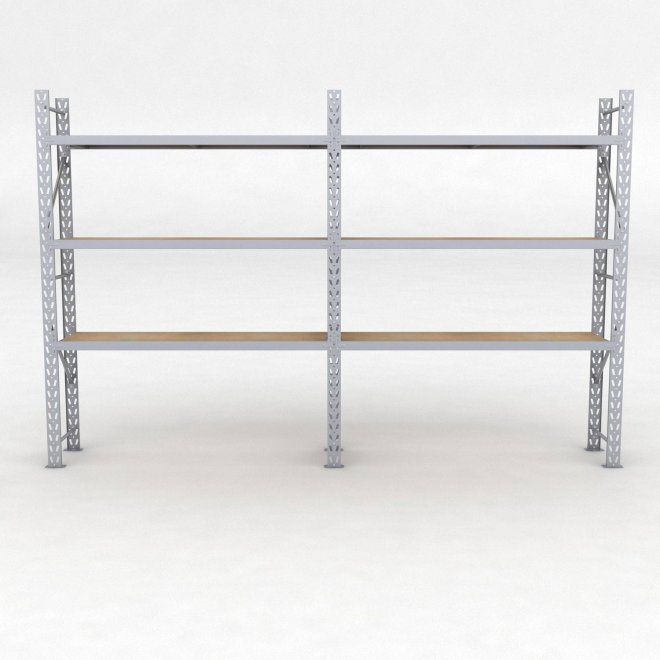 Lagerregal 2 Felder mit 3 Böden