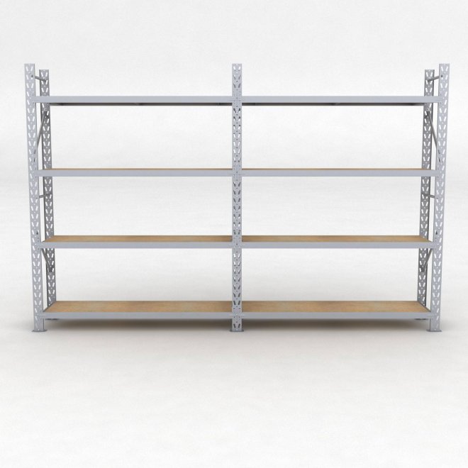Lagerregal 2 Felder mit 4 Böden