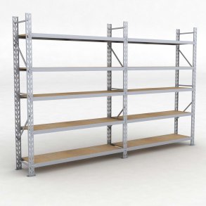 Lagerregal 2 Felder mit 5 Böden