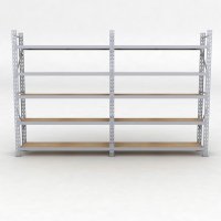 Lagerregal 2 Felder mit 5 Böden