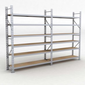 Lagerregal 2 Felder mit 6 Böden